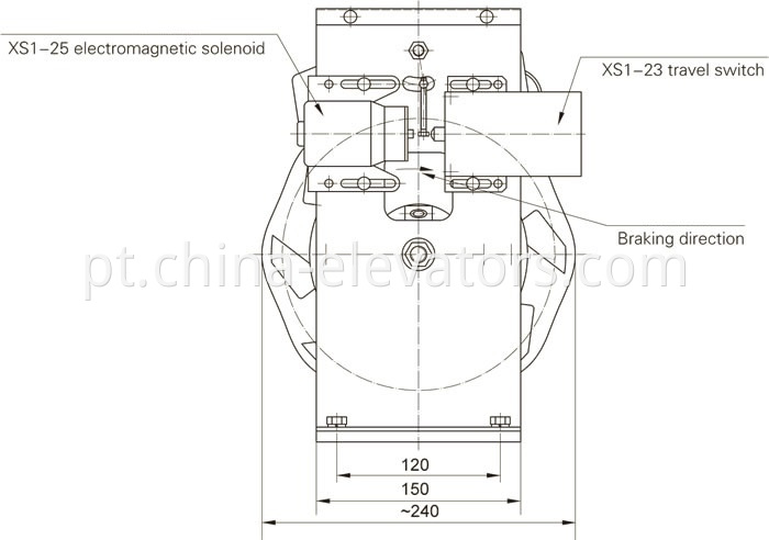 Drawing of Speed Governor for MRL Elevators ≤1m/s